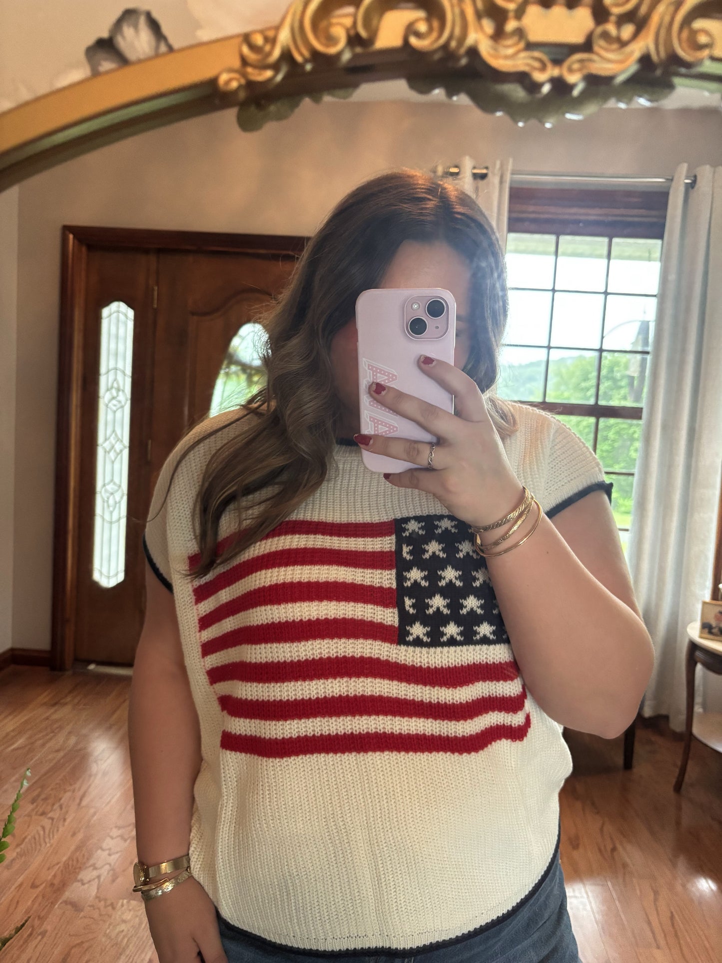 American Flag Knit Sweater