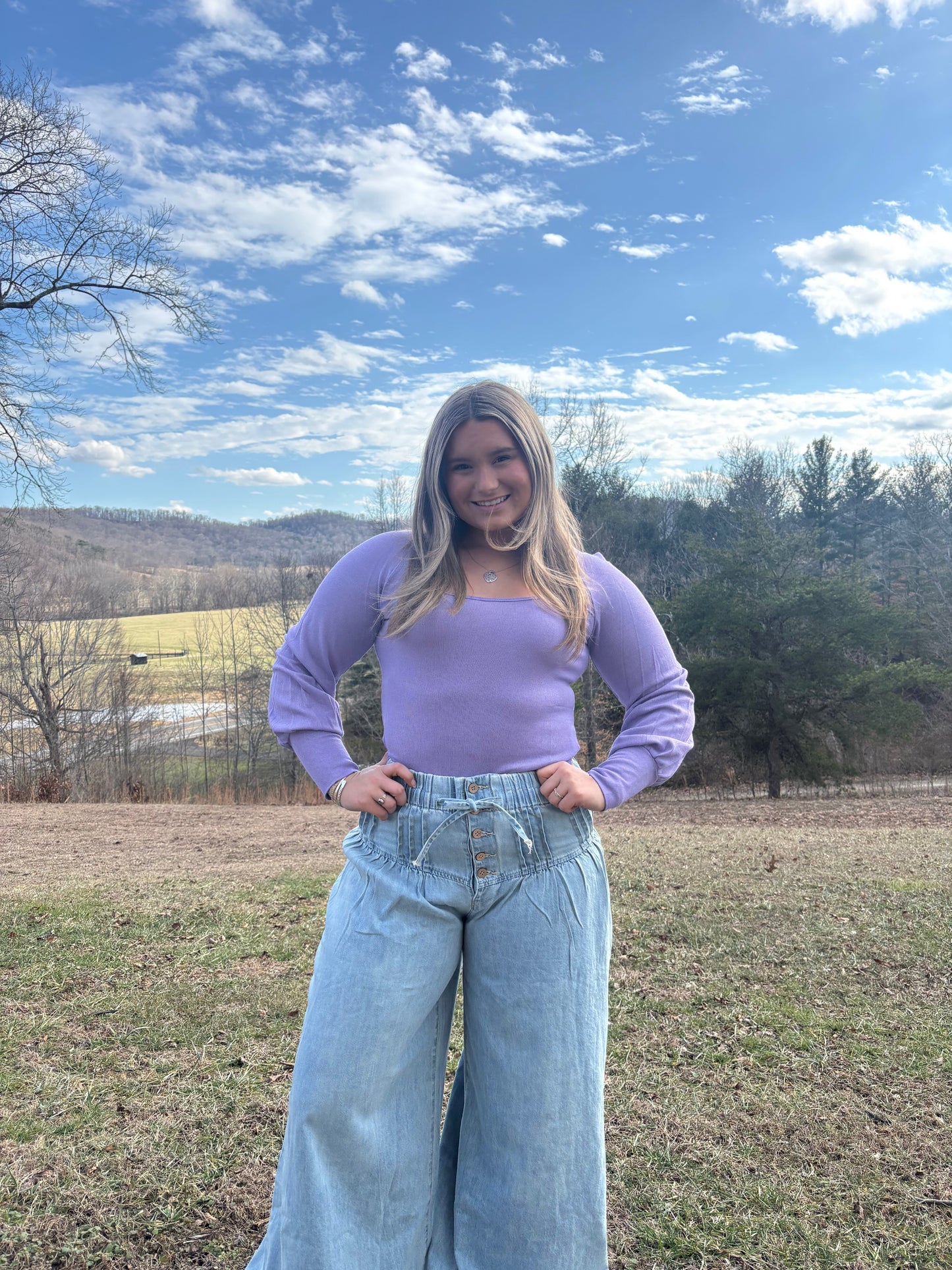 Denim Dreams Wide Leg in Light Denim